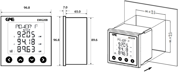 GAE EMG 20B Digital Energy Power Meter